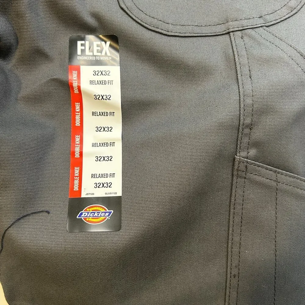 Dickies NWT men's Duratech Renegade flex duck relaxed fit pants gray size 32x32
